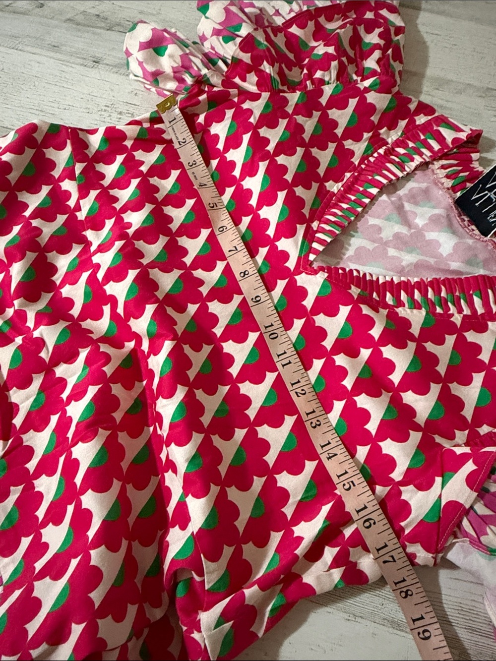 Alden Day Pink & Green Printed Ruffle Casual Dress - Picture 8 of 10